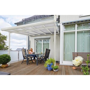 Lightline Terrassen-Überdachung Bausatz 300 cm x 300 cm Weiß
