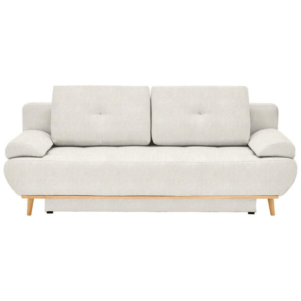 Bild 1 von Novel Schlafsofa, Beige, Textil, Eiche, 3-Sitzer, Füllung: Polyetherschaumkern, 200x71x95 cm, Stoffauswahl, Kinder- & Jugendzimmer, Jugendmöbel, Jugendsofas