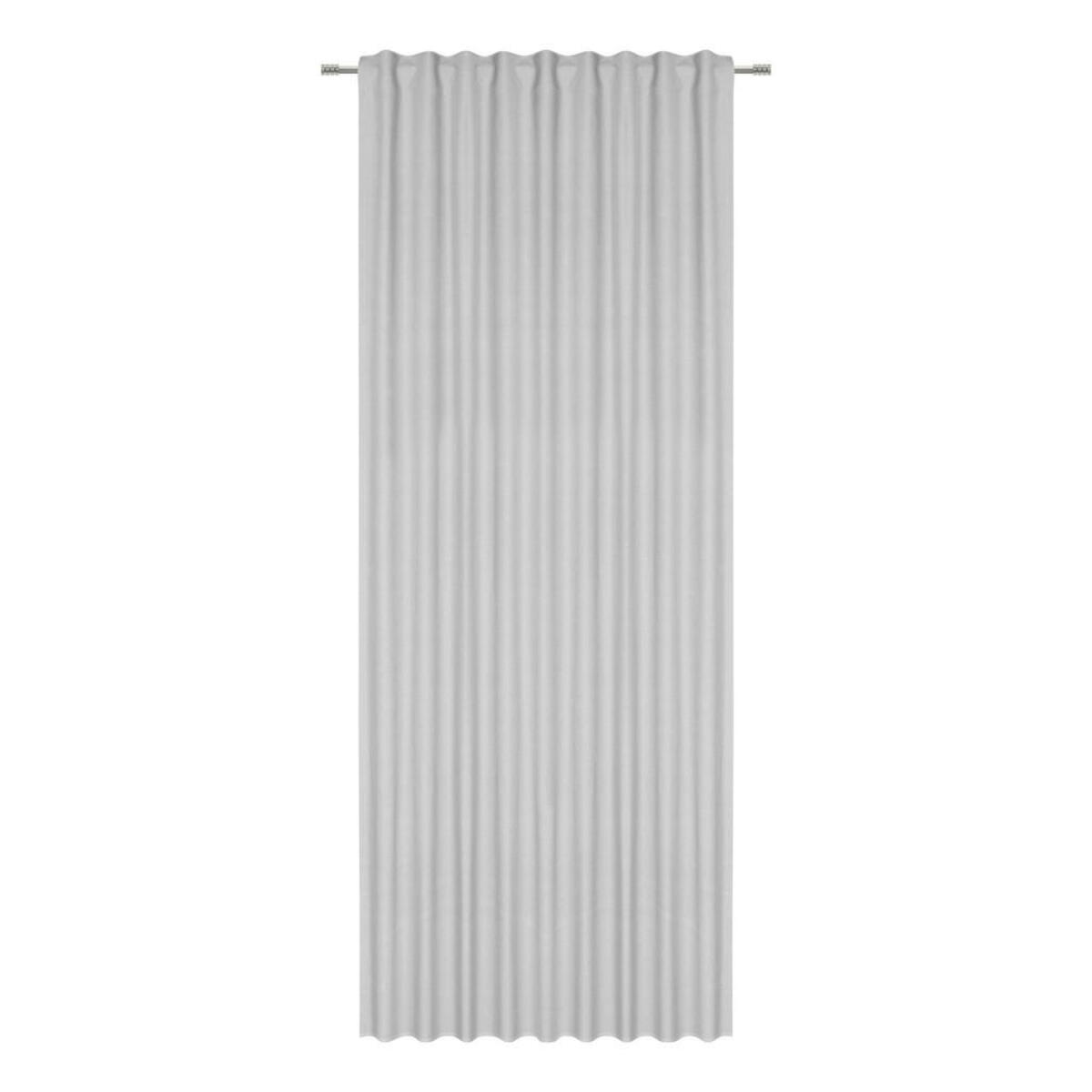 Bild 1 von Bio:Vio Fertigvorhang Merle, Grau, Silber, Textil, Uni, 140x255 cm, Gots, für Stange und Schiene geeignet, mit Kombiband, Wohntextilien, Gardinen & Vorhänge, Fertiggardinen