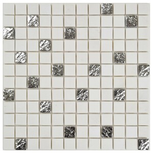 Mosaik Marmor Roma Silver 30 cm x 30 cm