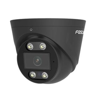 T5EP, 5 MP PoE-Überwachungskamera mit integriertem Scheinwerfer und Alarmsirene, Schwarz