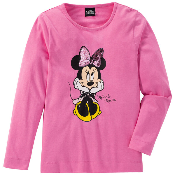 Bild 1 von Minnie Maus Langarmshirt mit Pailletten PINK