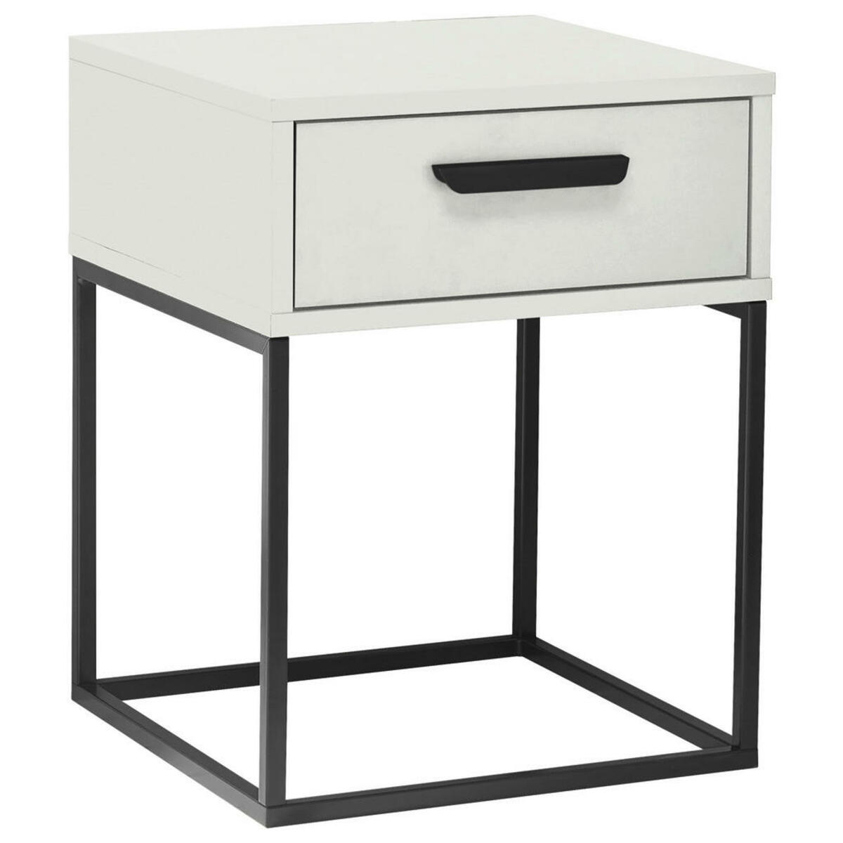 Bild 1 von Livetastic Nachtschrank, Weiß, Kunststoff, 1 Schubladen, 40x52x38.5 cm, Schlafzimmer, Nachttische