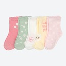 Bild 1 von Baby-Mädchen-Socken mit Mäusezähnchen, 5er-Pack