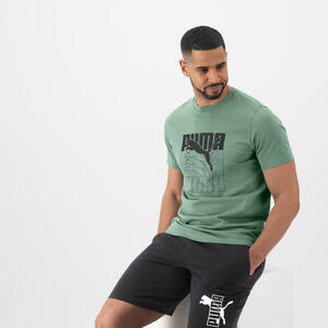 Puma T-Shirt Herren Baumwolle - grün