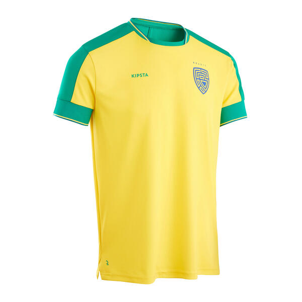 Bild 1 von Fussballtrikot FF500 2022 Brasilien Damen/Herren Gelb|grün