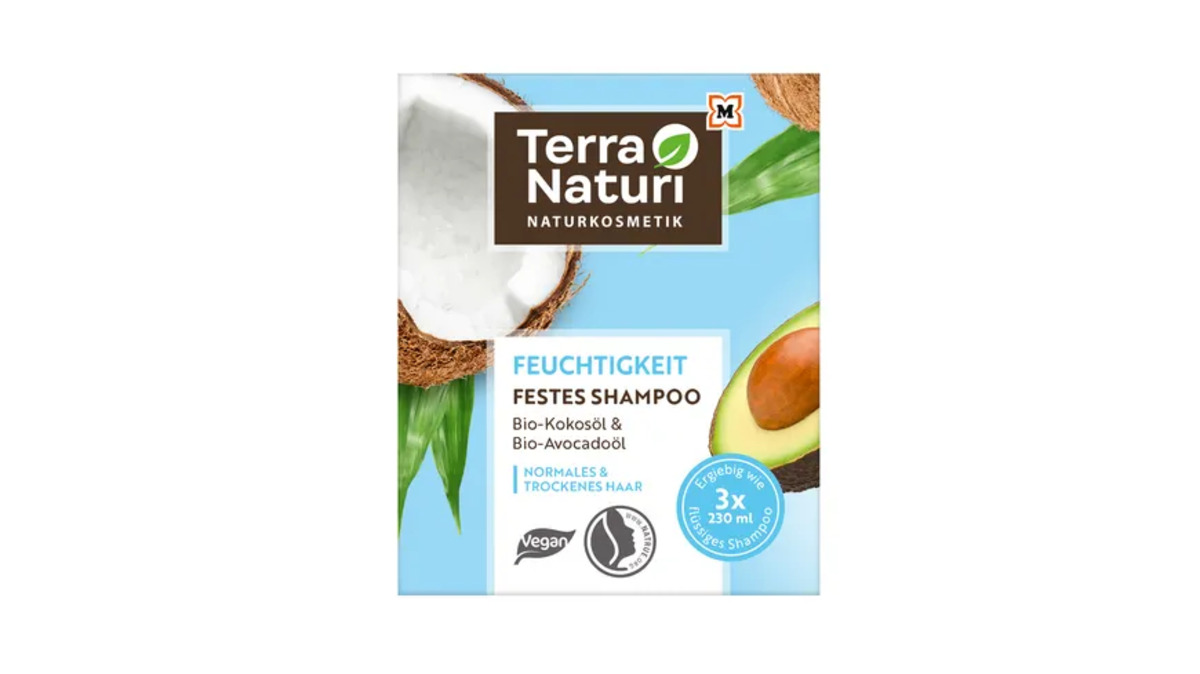 Bild 1 von Terra Naturi Feuchtigkeit Festes Shampoo Bio-Kokosöl & Bio-Avocadoöl