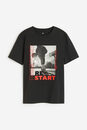Bild 1 von H&M Baumwoll-T-Shirt mit Print Schwarz/Basketball, T-Shirts & Tops in Größe 134/140. Farbe: Black/basketball