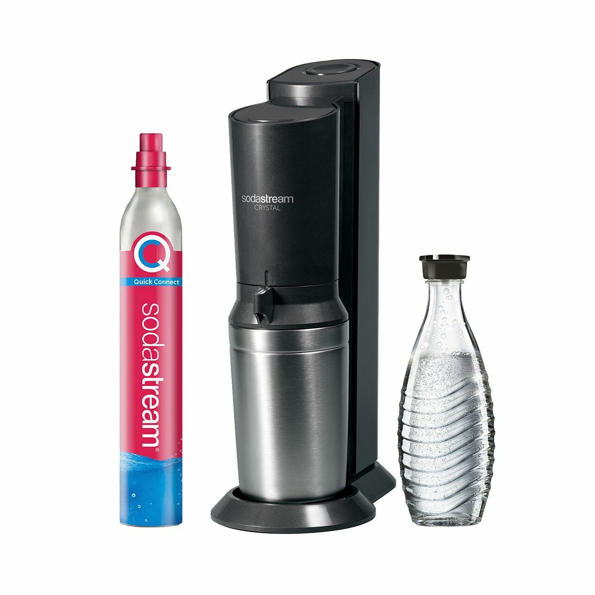 Bild 1 von SODASTREAM Crystal 3.0 Wassersprudler 0,7L Glaskaraffe neuer CO2-Zylinder