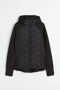 Bild 1 von H&M Wattierte Jacke mit Kapuze Schwarz, Sportjacken in Größe M. Farbe: Black