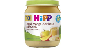 HiPP Apfel-Mango-Aprikose auf Grieß