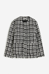 H&M Oversized Jacke Cremefarben/Kariert, Jacken in Größe L. Farbe: Cream/checked