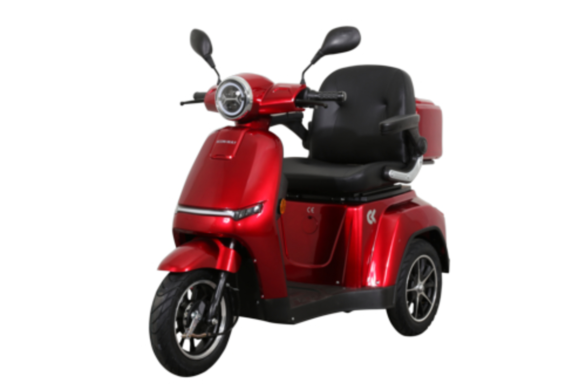Bild 1 von Econ- Way 3 Rad/ 4 Rad Seniorenmobil mit Hardkoffer 1000W rot  SLSM 04/ SLSM 05