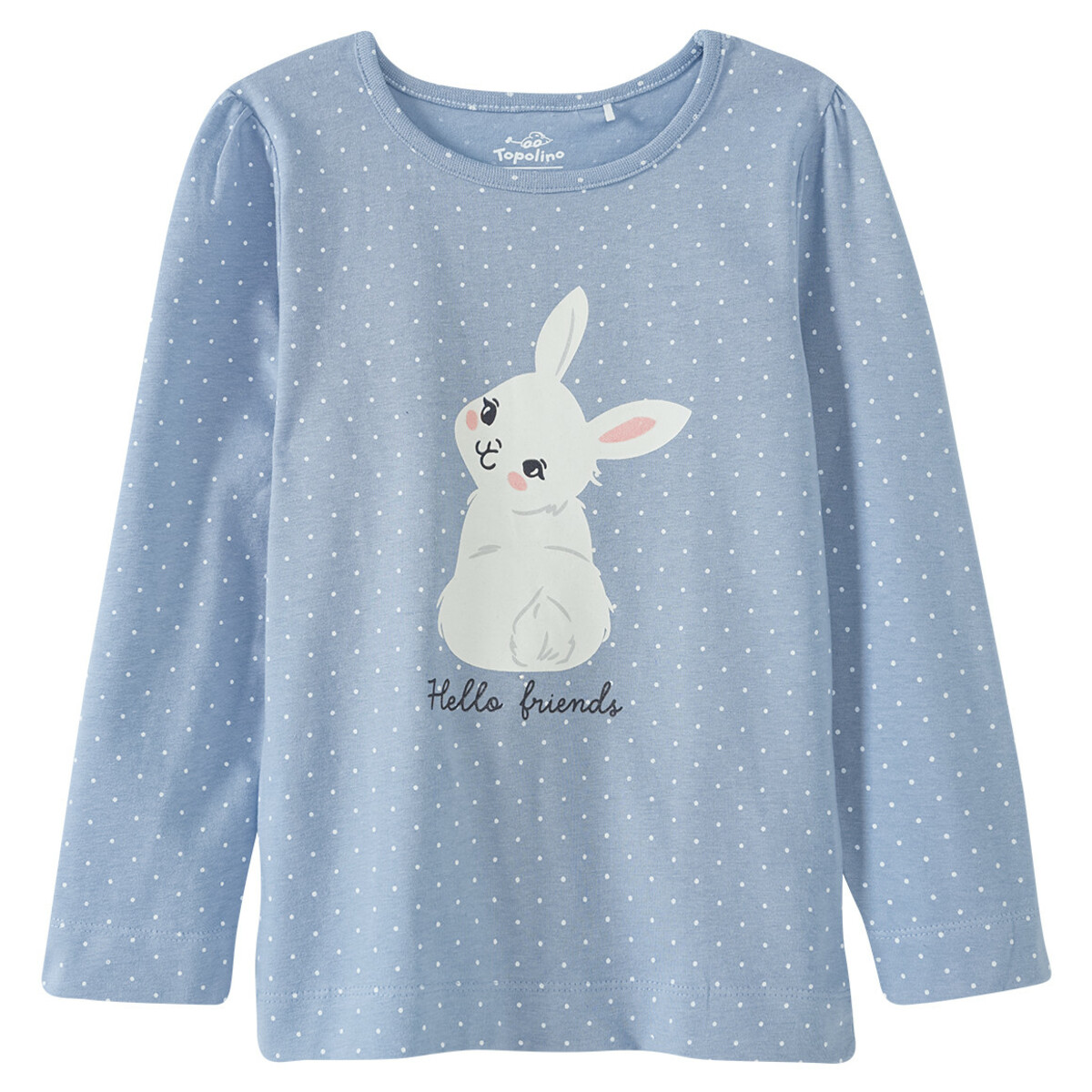 Bild 1 von Mädchen Langarmshirt mit Hasen-Print HELLBLAU