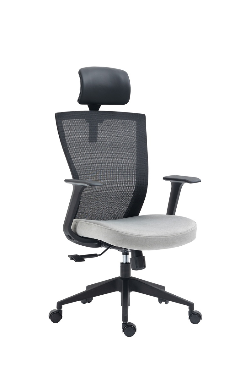 Bild 1 von FEMO höhenverstellbarer Drehstuhl FM-2523 Bezug grau / Mesh schwarz