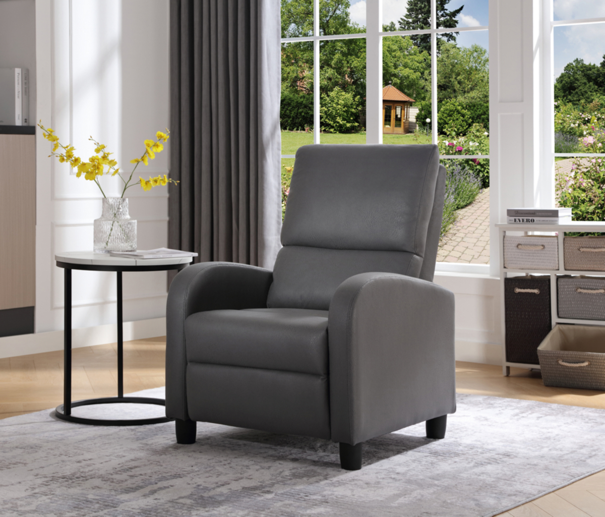 Bild 1 von Happy Home Relaxsessel mit verstellbare Rückenlehne & Fußteil, grau