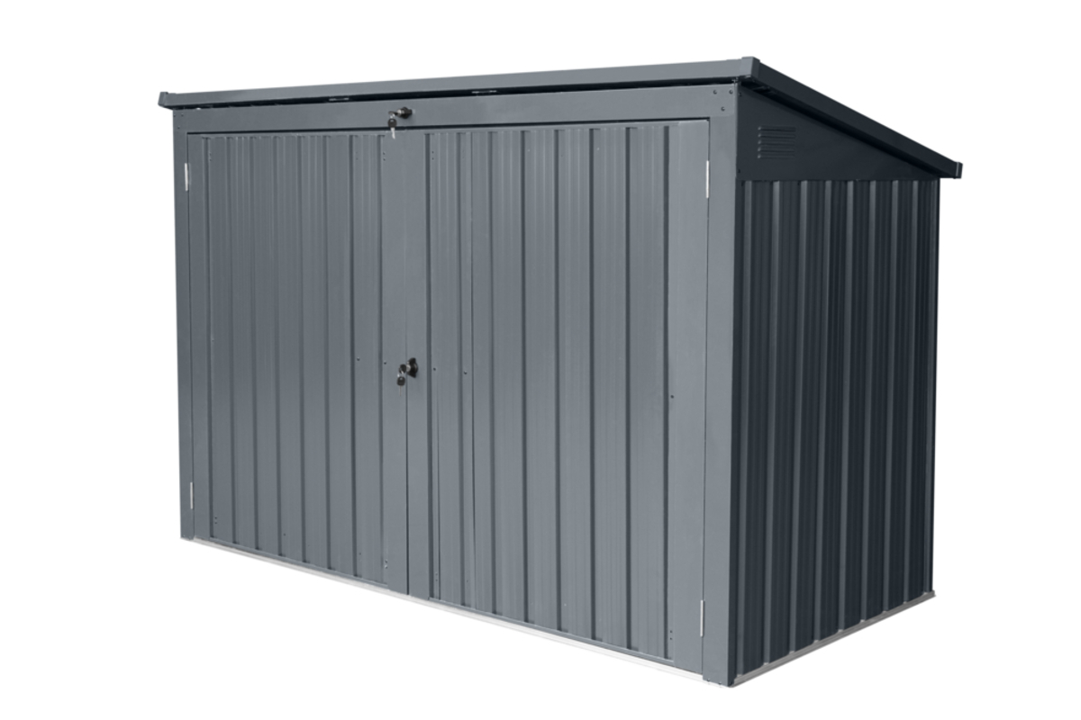 Bild 2 von HC Garten & Freizeit Mülltonnenbox mit Abdeckung 3 x 240L anthrazit