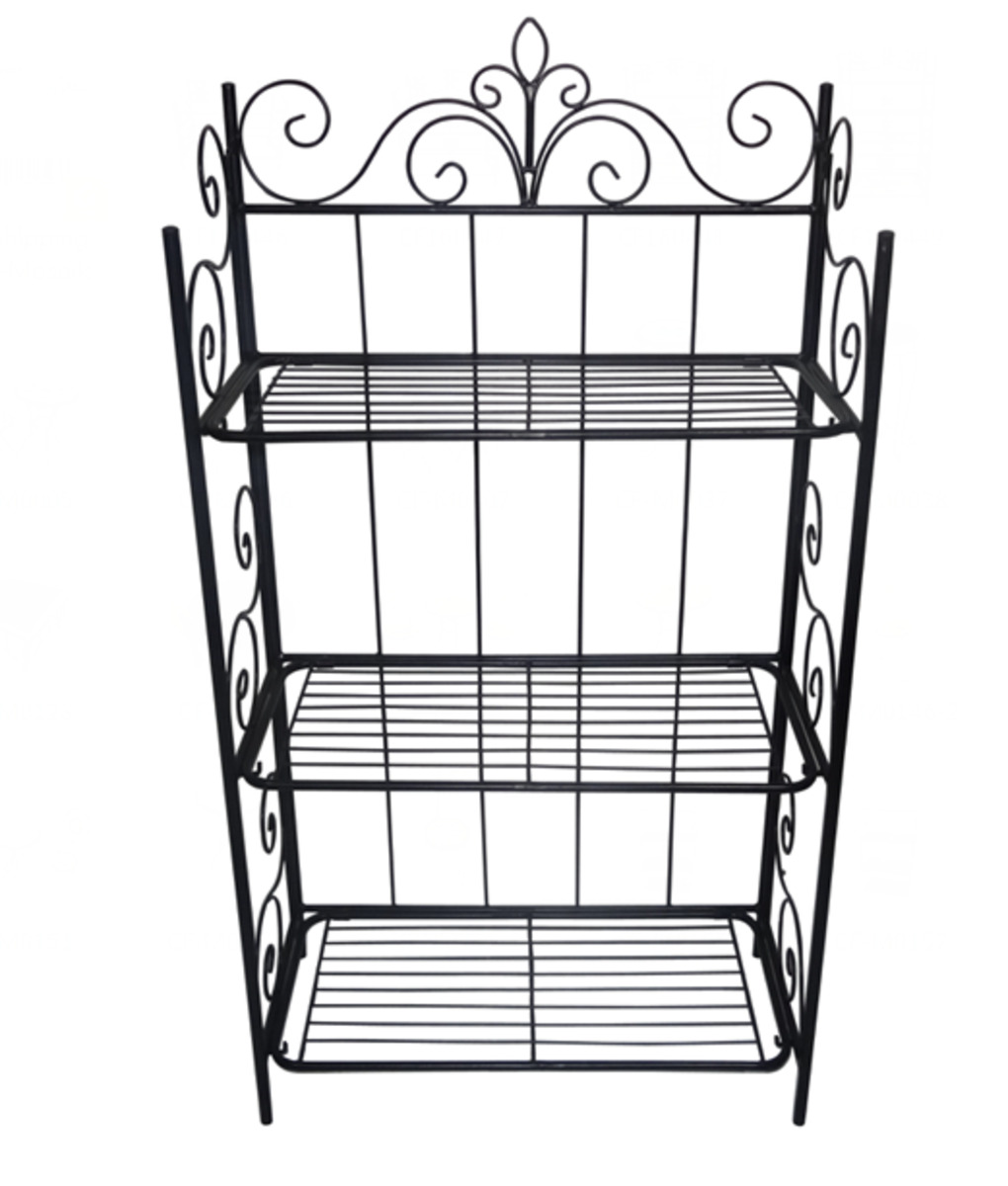 Bild 1 von Green Yard Metallregal Mattschwarz mit 3 Böden ca. 60 x 30 x 112cm