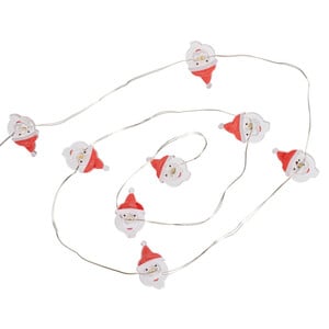 LED-Lichterkette 2,2 m mit Weihnachtsmann-Motiv