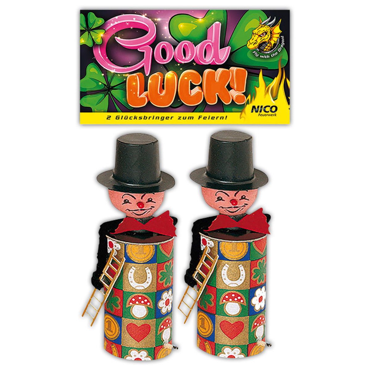 Bild 1 von Nico Feuerwerk Tischbomben "Good Luck" 2er-Set