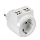 Bild 1 von Powertec Electric Steckdosenadapter mit 4-fach USB