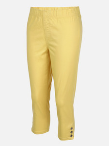 Damen Capri Hose mit seitlichen Knöpfen
                 
                                                        Gelb