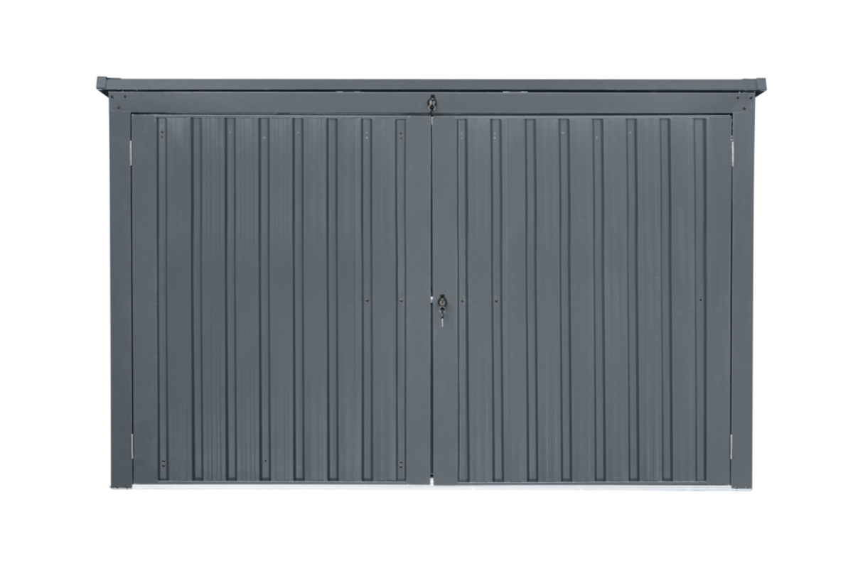 Bild 3 von HC Garten & Freizeit Mülltonnenbox mit Abdeckung 3 x 240L anthrazit