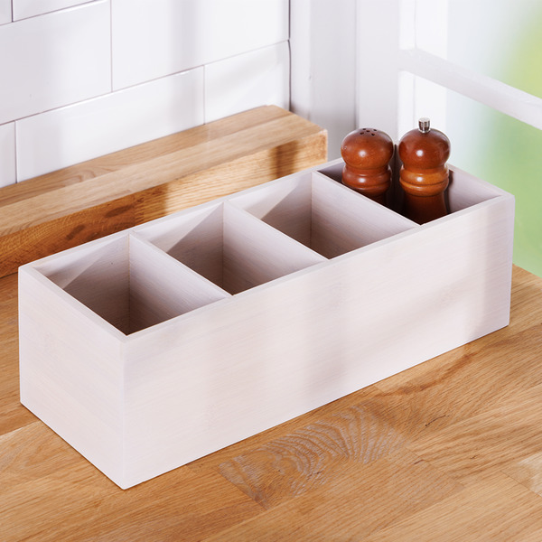 Bild 2 von Casa Royale Bambus-Aufbewahrungen "Weiß-lasiert"