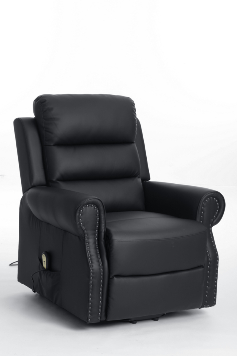 Bild 2 von Happy Home elektrisch Relaxsessel mit verstellbarer Rückenlehne und Fußteil schwarz Lederoptik