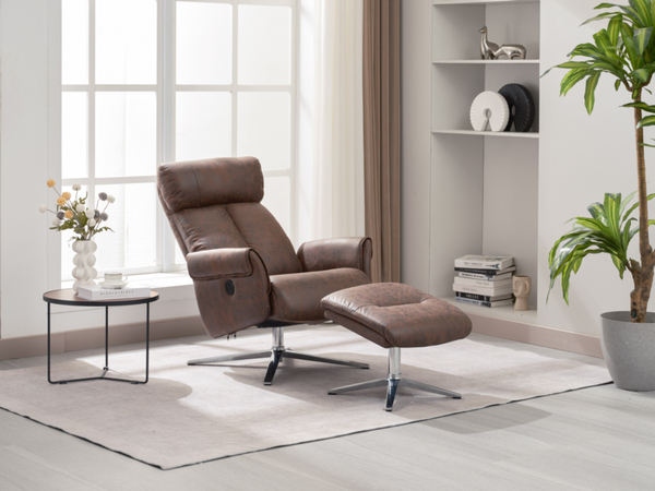 Bild 1 von Happy Home elektrischer Relaxsessel mit Hocker HWP51-BRN braun