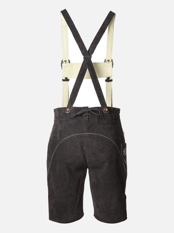 Bild 2 von Herren Echtleder Trachtenshorts mit Stickerei
                 
                                                        Grau