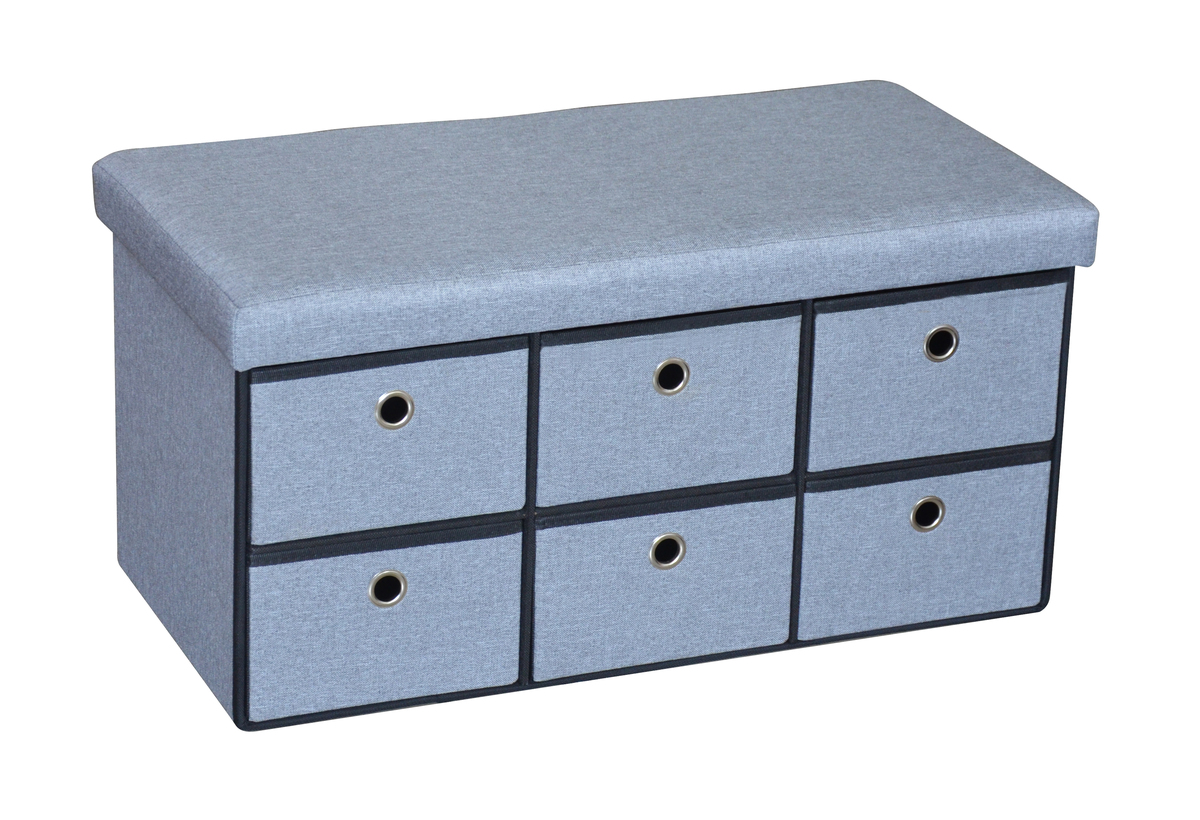 Bild 1 von Trendstabil Sitztruhe mit 6 Schubladen - Grau