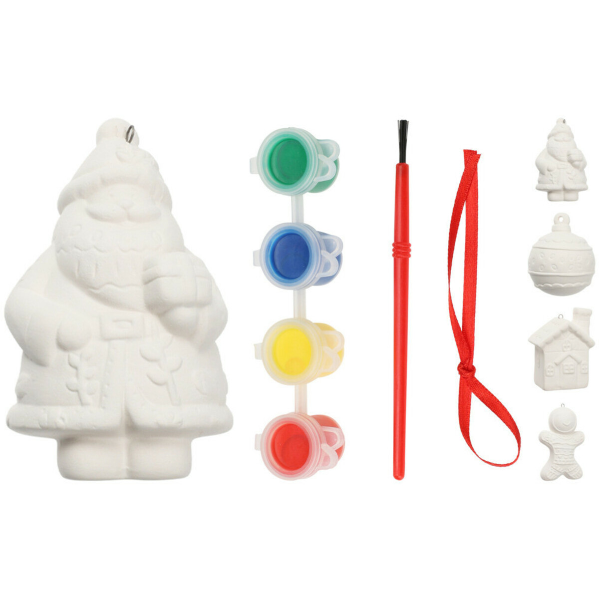 Bild 1 von Weihnachtskugel bemalbar mit Pinsel, Farben und Aufhänger