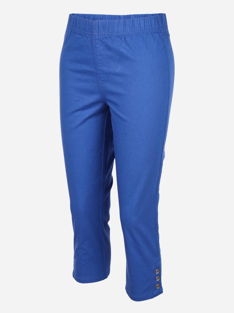 Bild 1 von Damen Capri Hose mit seitlichen Knöpfen
                 
                                                        Blau