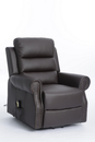 Bild 2 von Happy Home elektrisch Relaxsessel mit verstellbarer Rückenlehne und Fußteil dunkelbraun Lederoptik
