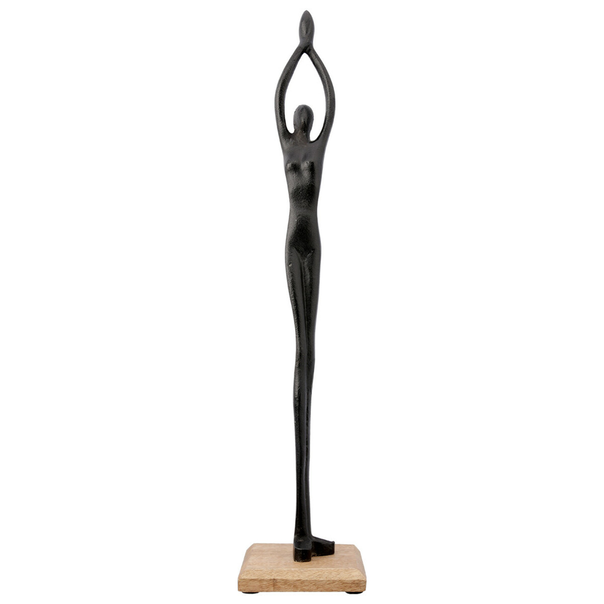 Bild 1 von Deko-Figur Frau mit Holzfuß SCHWARZ