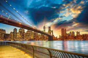 Papermoon Fototapete "Manhattan Sunset"