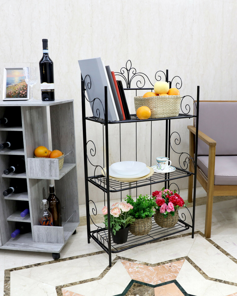 Bild 3 von Green Yard Metallregal Mattschwarz mit 3 Böden ca. 60 x 30 x 112cm