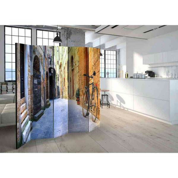 Bild 1 von Leinwand Paravent mit italienischem Gassen Motiv 225 cm breit