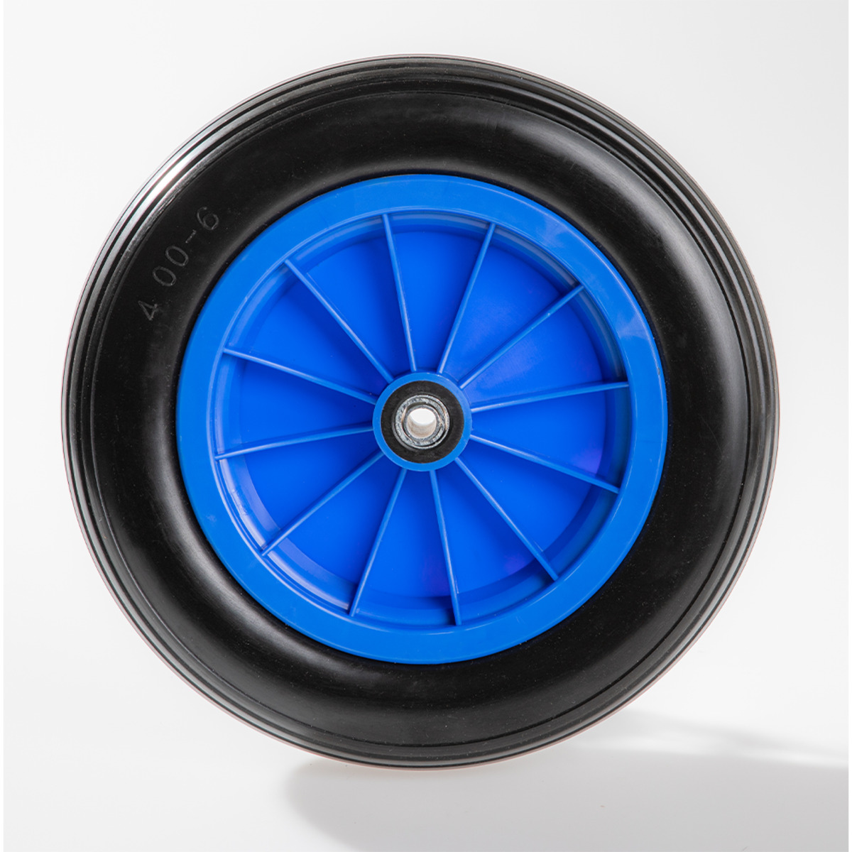 Bild 1 von Kraft Werkzeuge Universal Schubkarrenrad Set mit Achsadaptern 4tlg. - Blau/Schwarz