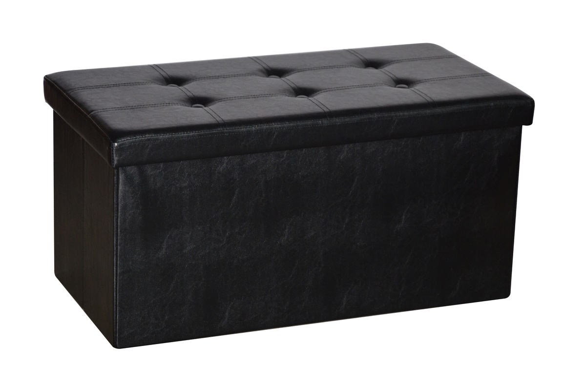 Bild 1 von Trendstabil Sitztruhe faltbar & gepolstert, bis 110 kg belastbar, Bezug aus Kunstleder, anthrazit