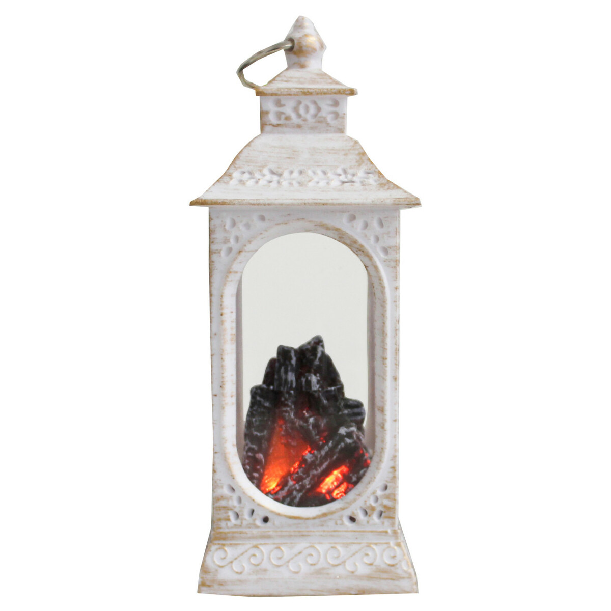 Bild 1 von LED Mini-Laterne aus Kunststoff in weiß mit Flammeneffekt