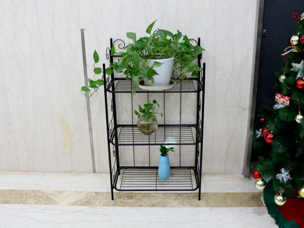 Bild 2 von Green Yard Metallregal Mattschwarz mit 3 Böden ca. 60 x 30 x 112cm