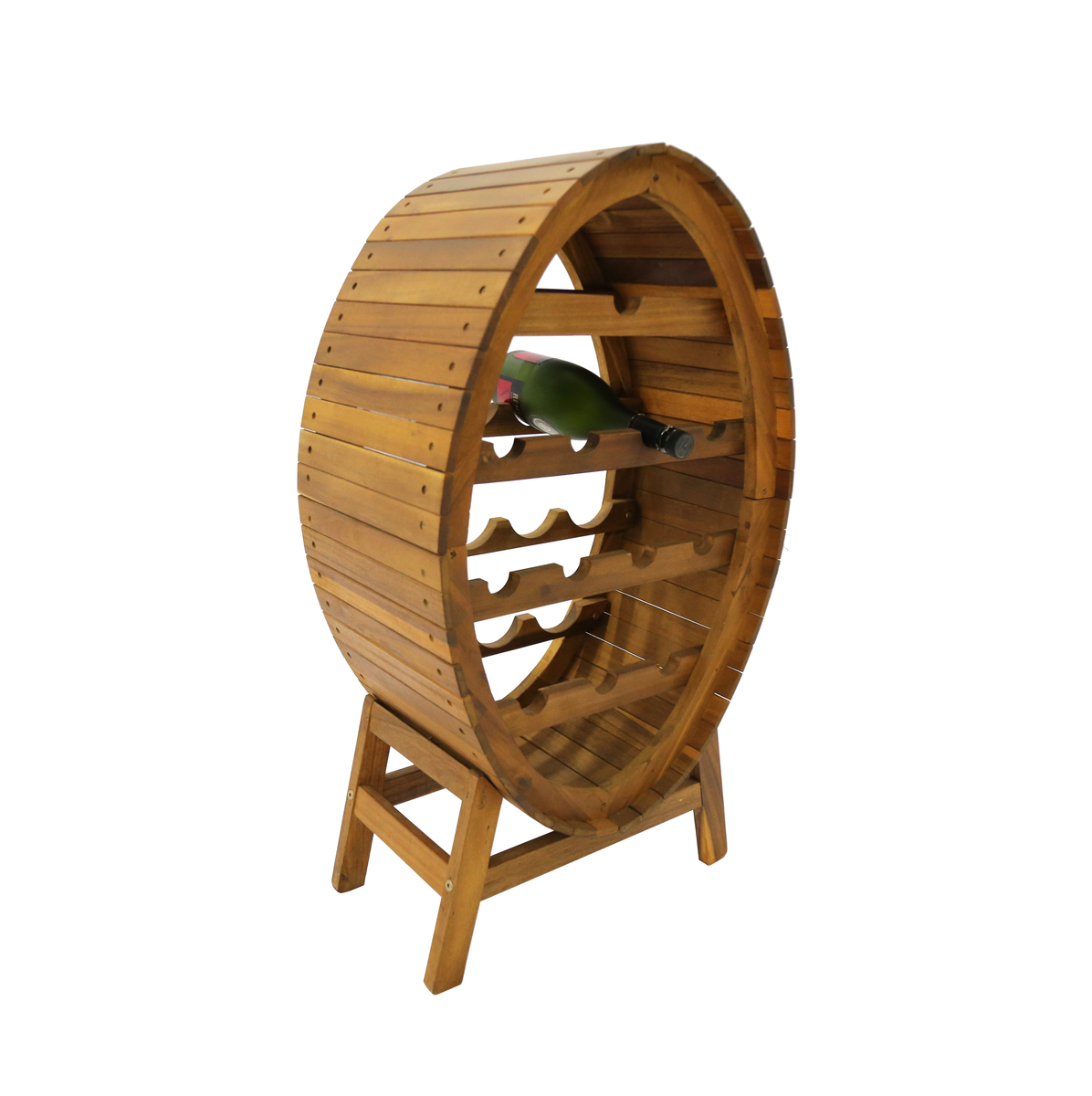 Bild 1 von HC Garten & Freizeit Weinregal rund aus hochwertigem Akazienholz