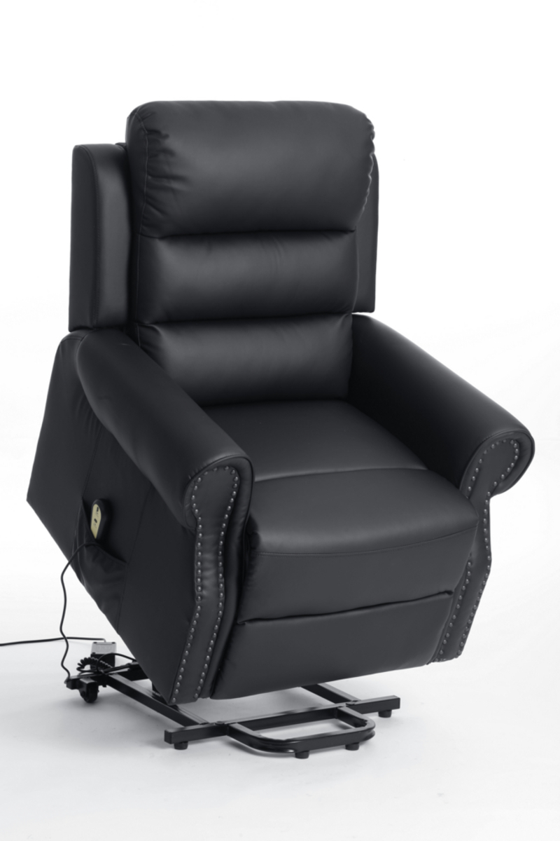 Bild 3 von Happy Home elektrisch Relaxsessel mit verstellbarer Rückenlehne und Fußteil schwarz Lederoptik