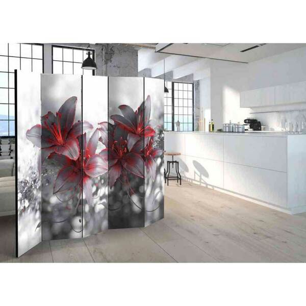 Bild 1 von Spanischer Raumteiler mit Lilien Rot und Grau