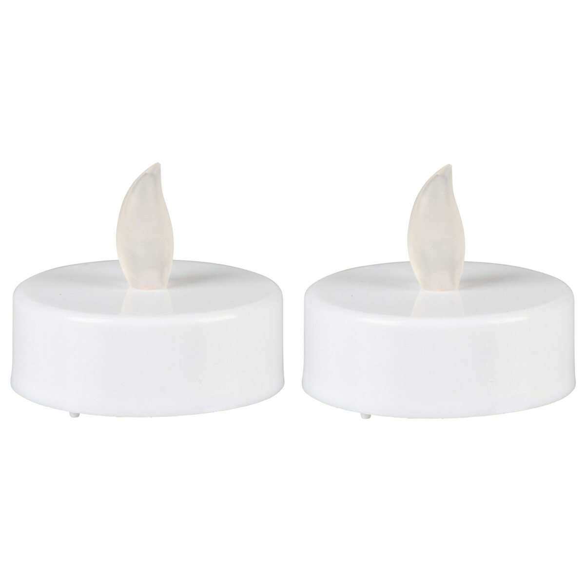 Bild 1 von LED-Teelichter-Set Jumbo 2 Stück flackernd in weiß mit 2 CR2032-Batterien