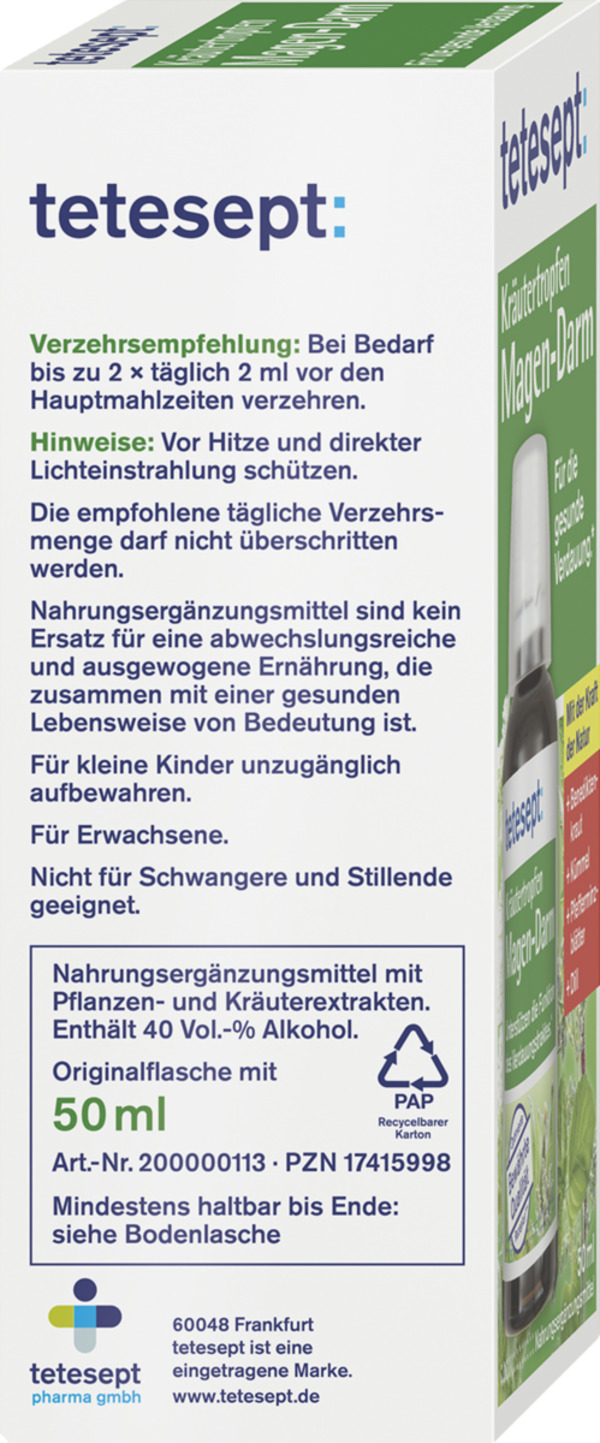 Bild 3 von tetesept Kräutertropfen Magen-Darm