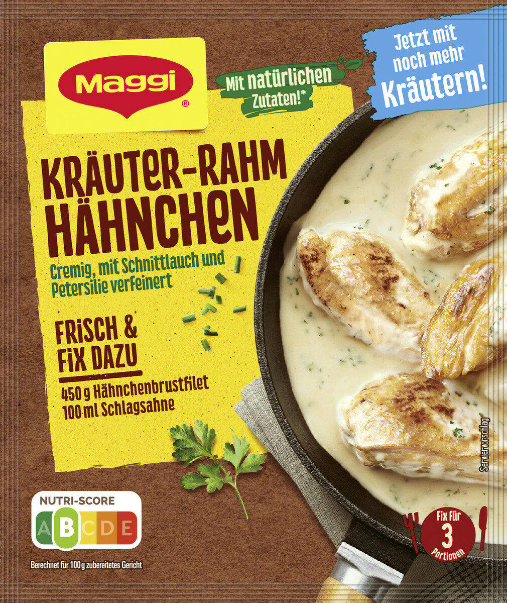 Bild 1 von Maggi Fix Kräuter Rahm Hähnchen 35G