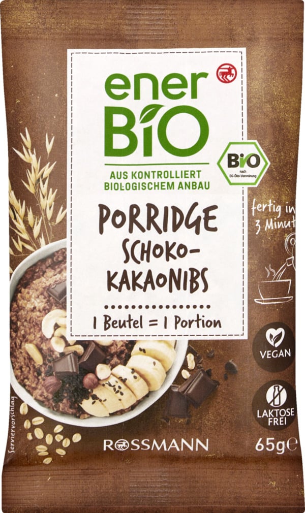 Bild 1 von enerBiO Porridge Schoko-Kakaonibs